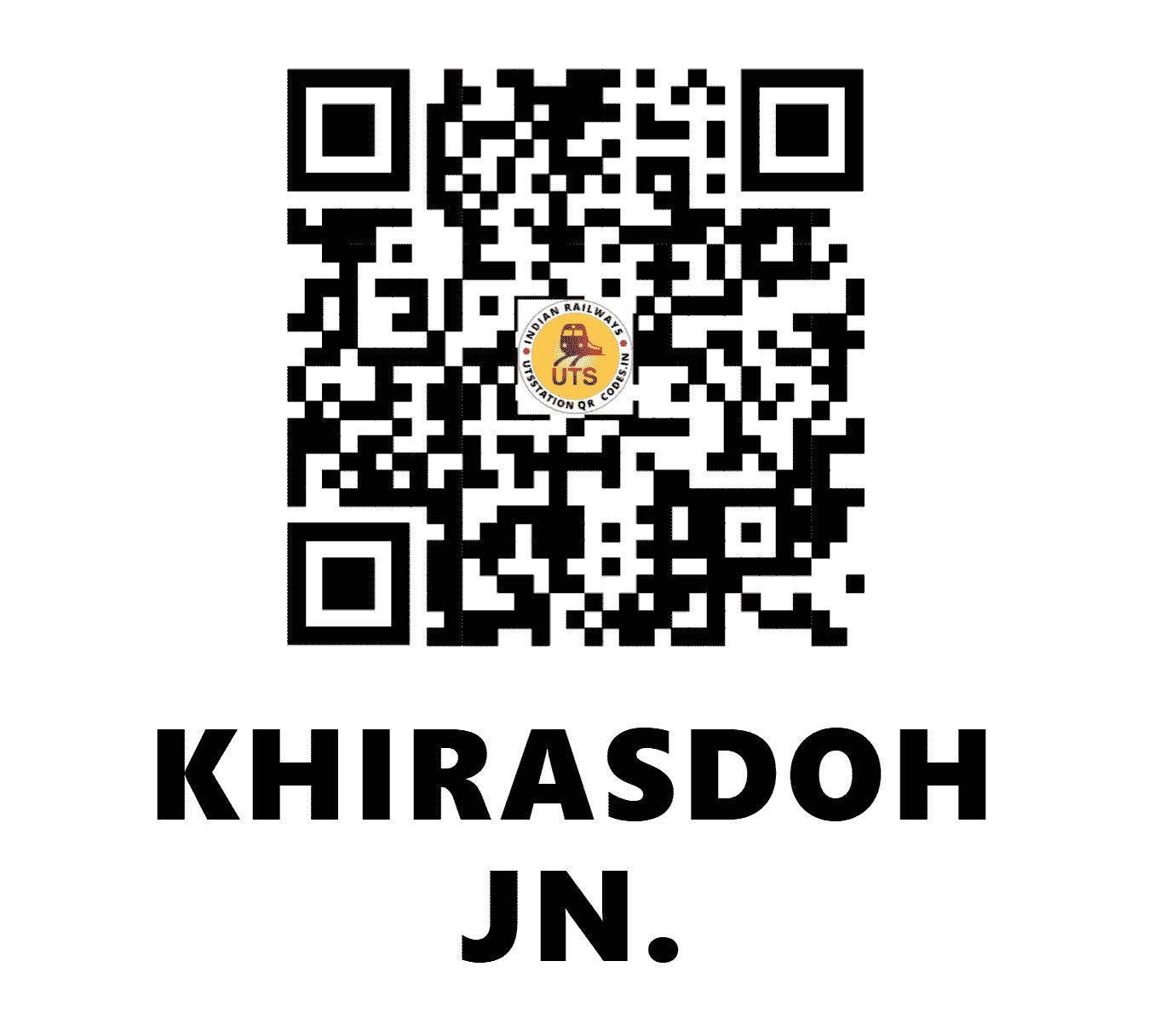 UTS QR Code for KHIRASDOH JN. - KUX - CR (MADHYA PRADESH)